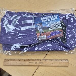 Purple Baseball Tote Bag